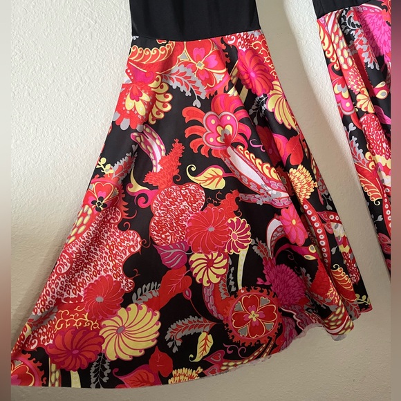 smiffys Pants - Smiffy’s Paisley Flared Pants, Size L